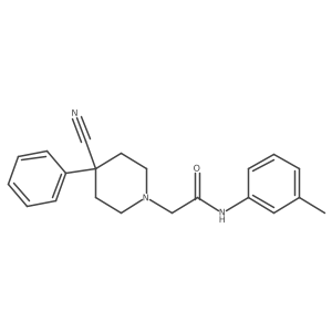 2-(4-cyano-4-phenylpiperidin-1-yl)-N-(3-methylphenyl)acetamide Structure