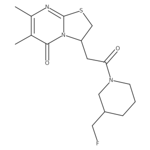 3-{2-[3-(fluoromethyl)piperidin-1-yl]-2-oxoethyl}-6,7-dimethyl-2H,3H,5H-[1,3]thiazolo[3,2-a]pyrimidin-5-one Structure