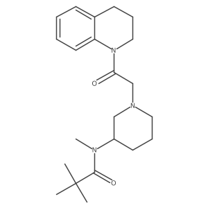 N,2,2-trimethyl-N-{1-[2-oxo-2-(1,2,3,4-tetrahydroquinolin-1-yl)ethyl]piperidin-3-yl}propanamide Structure