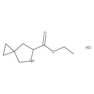ethyl (6S)-5-azaspiro[2.4]heptane-6-carboxylate hydrochloride结构式