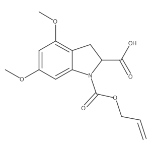 4,6-dimethoxy-1-[(prop-2-en-1-yloxy)carbonyl]-2,3-dihydro-1H-indole-2-carboxylic acid Structure