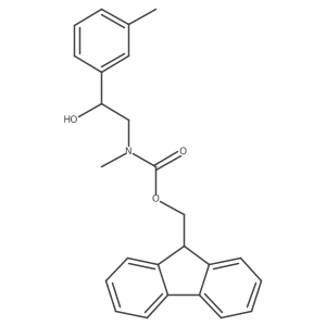 (9H-fluoren-9-yl)methyl N-[2-hydroxy-2-(3-methylphenyl)ethyl]-N-methylcarbamate结构式