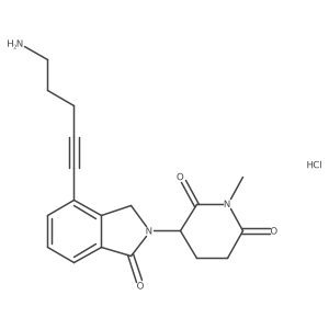3-(4-(5-Aminopent-1-yn-1-yl)-1-oxoisoindolin-2-yl)-1-methylpiperidine-2,6-dione hydrochloride Structure