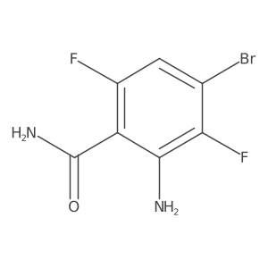 2-Amino-4-bromo-3,6-difluorobenzamide结构式