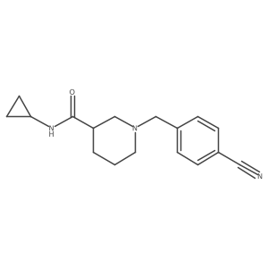 1-[(4-cyanophenyl)methyl]-N-cyclopropylpiperidine-3-carboxamide结构式