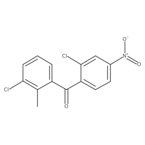 (3-Chloro-2-methylphenyl)(2-chloro-4-nitrophenyl)methanone Structure