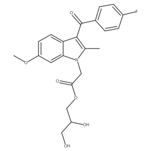 2,3-Dihydroxypropyl 3-(4-fluorobenzoyl)-6-methoxy-2-methyl-1H-indole-1-acetate Structure