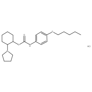 2-(Pyrrolidin-1-yl)cyclohexyl [4-(pentyloxy)phenyl]carbamate--hydrogen chloride (1/1) Structure