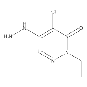 4-Chloro-2-ethyl-5-hydrazinylpyridazin-3(2H)-one结构式