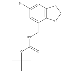tert-butyl N-[(5-bromo-2,3-dihydro-1-benzofuran-7-yl)methyl]carbamate Structure