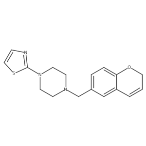 1-(2H-1-Benzopyran-6-ylmethyl)-4-(2-thiazolyl)piperazine结构式