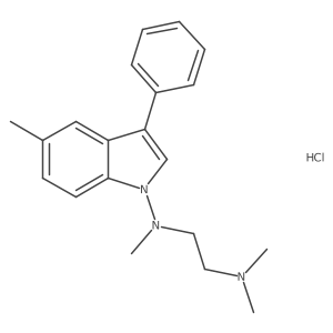 N,N,N'-trimethyl-N'-(5-methyl-3-phenylindol-1-yl)ethane-1,2-diamine;hydrochloride结构式