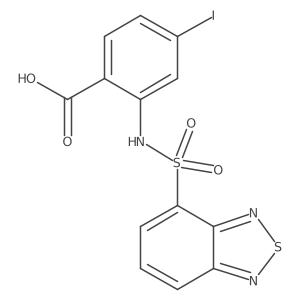 2-(Benzo[1,2,5]thiadiazole-4-sulfonylamino)-4-iodo-benzoic acid结构式