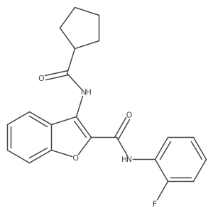 3-(cyclopentanecarboxamido)-N-(2-fluorophenyl)benzofuran-2-carboxamide Structure