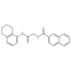 N-[2-oxo-2-(5,6,7,8-tetrahydronaphthalen-1-ylamino)ethyl]quinoline-6-carboxamide结构式
