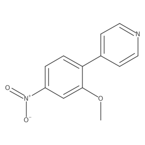 4-(2-Methoxy-4-nitrophenyl)pyridine结构式