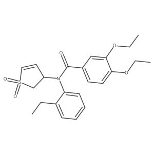 N-(1,1-dioxido-2,3-dihydrothiophen-3-yl)-3,4-diethoxy-N-(2-ethylphenyl)benzamide Structure
