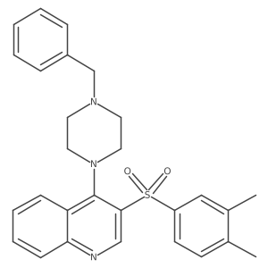 4-(4-Benzylpiperazin-1-yl)-3-((3,4-dimethylphenyl)sulfonyl)quinoline结构式