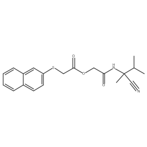 [(1-Cyano-1,2-dimethylpropyl)carbamoyl]methyl 2-(naphthalen-2-ylsulfanyl)acetate Structure