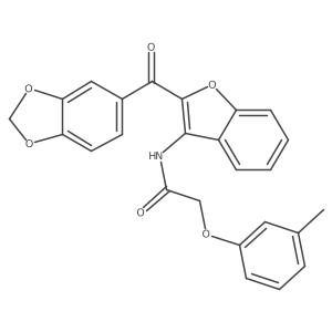 N-(2-(benzo[d][1,3]dioxole-5-carbonyl)benzofuran-3-yl)-2-(m-tolyloxy)acetamide Structure