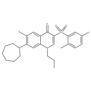 7-(Azepan-1-yl)-3-(2,5-dimethylbenzenesulfonyl)-6-fluoro-1-propyl-1,4-dihydroquinolin-4-one Structure