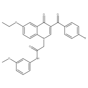 2-(6-ethoxy-3-(4-fluorobenzoyl)-4-oxoquinolin-1(4H)-yl)-N-(3-methoxyphenyl)acetamide Structure