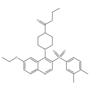 Ethyl 1-(3-((3,4-dimethylphenyl)sulfonyl)-6-ethoxyquinolin-4-yl)piperidine-4-carboxylate Structure