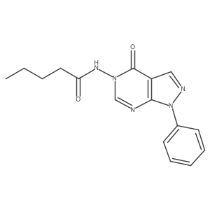 N-(4-oxo-1-phenyl-1H-pyrazolo[3,4-d]pyrimidin-5(4H)-yl)pentanamide结构式