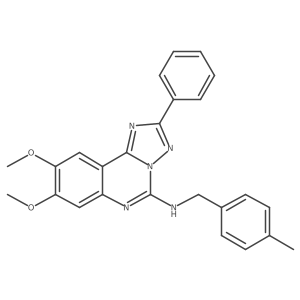 8,9-dimethoxy-N-[(4-methylphenyl)methyl]-2-phenyl-[1,2,4]triazolo[1,5-c]quinazolin-5-amine Structure