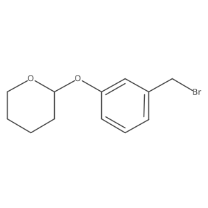 2-(3-(bromomethyl)phenoxy)tetrahydro-2H-pyran结构式
