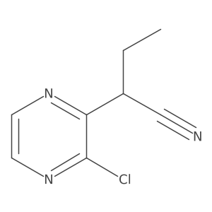 2-(3-Chloropyrazin-2-yl)butanenitrile Structure