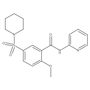 [2-methoxy-5-(piperidylsulfonyl)phenyl]-N-(2-pyridyl)carboxamide结构式