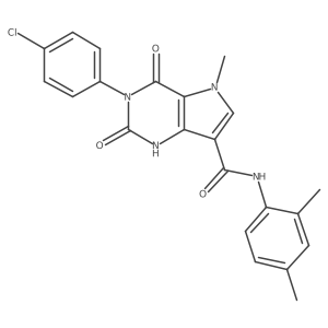 3-(4-chlorophenyl)-N-(2,4-dimethylphenyl)-5-methyl-2,4-dioxo-2,3,4,5-tetrahydro-1H-pyrrolo[3,2-d]pyrimidine-7-carboxamide Structure