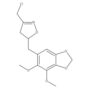 3-(Chloromethyl)-5-[(6,7-dimethoxy-1,3-benzodioxol-5-yl)methyl]-4,5-dihydroisoxazole Structure