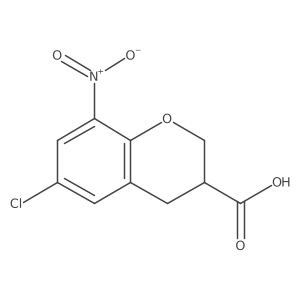 6-Chloro-8-nitrochromane-3-carboxylic acid结构式