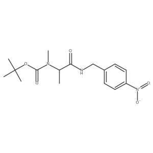 1,1-Dimethylethyl N-methyl-N-[(1S)-1-methyl-2-[[(4-nitrophenyl)methyl]amino]-2-oxoethyl]carbamate Structure