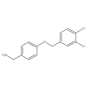 (4-((3,4-Dichlorobenzyl)oxy)phenyl)methanamine结构式