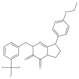 8-(4-ethoxyphenyl)-2-(3-(trifluoromethyl)benzyl)-7,8-dihydroimidazo[2,1-c][1,2,4]triazine-3,4(2H,6H)-dione结构式