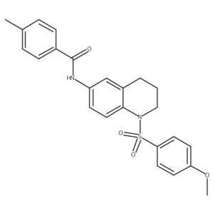 N-[1-(4-methoxybenzenesulfonyl)-1,2,3,4-tetrahydroquinolin-6-yl]-4-methylbenzamide Structure