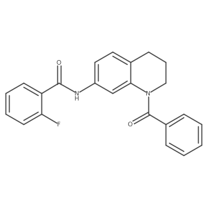 N-(1-benzoyl-1,2,3,4-tetrahydroquinolin-7-yl)-2-fluorobenzamide Structure