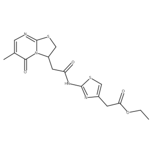 ethyl 2-(2-(2-(6-methyl-5-oxo-3,5-dihydro-2H-thiazolo[3,2-a]pyrimidin-3-yl)acetamido)thiazol-4-yl)acetate Structure