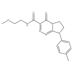 N-(2-methoxyethyl)-4-oxo-8-(p-tolyl)-4,6,7,8-tetrahydroimidazo[2,1-c][1,2,4]triazine-3-carboxamide Structure