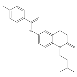 4-fluoro-N-(1-isopentyl-2-oxo-1,2,3,4-tetrahydroquinolin-6-yl)benzamide Structure