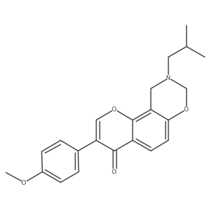 9-isobutyl-3-(4-methoxyphenyl)-9,10-dihydrochromeno[8,7-e][1,3]oxazin-4(8H)-one结构式