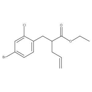 Ethyl 2-(4-bromo-2-chlorobenzyl)pent-4-enoate Structure