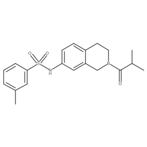 N-(2-isobutyryl-1,2,3,4-tetrahydroisoquinolin-7-yl)-3-methylbenzenesulfonamide Structure