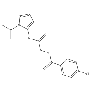 {[1-(propan-2-yl)-1H-pyrazol-5-yl]carbamoyl}methyl 6-chloropyridine-3-carboxylate Structure