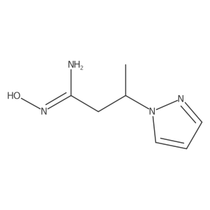 (E)-N'-hydroxy-3-(1H-pyrazol-1-yl)butanimidamide Structure