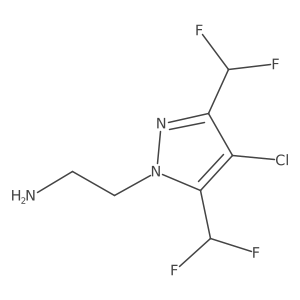2-[4-chloro-3,5-bis(difluoromethyl)-1H-pyrazol-1-yl]ethanamine Structure