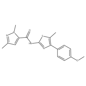 N-(4-(4-methoxyphenyl)-5-methylthiazol-2-yl)-1,3-dimethyl-1H-pyrazole-5-carboxamide Structure